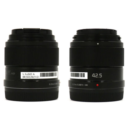 パナソニック LUMIX G 42.5mm/F1.7 ASPH./POWER O.I.S. H-HS043-K 単焦点レンズ ブラック h-hs043-k   整備済みアウトレット品 [中古(C)]