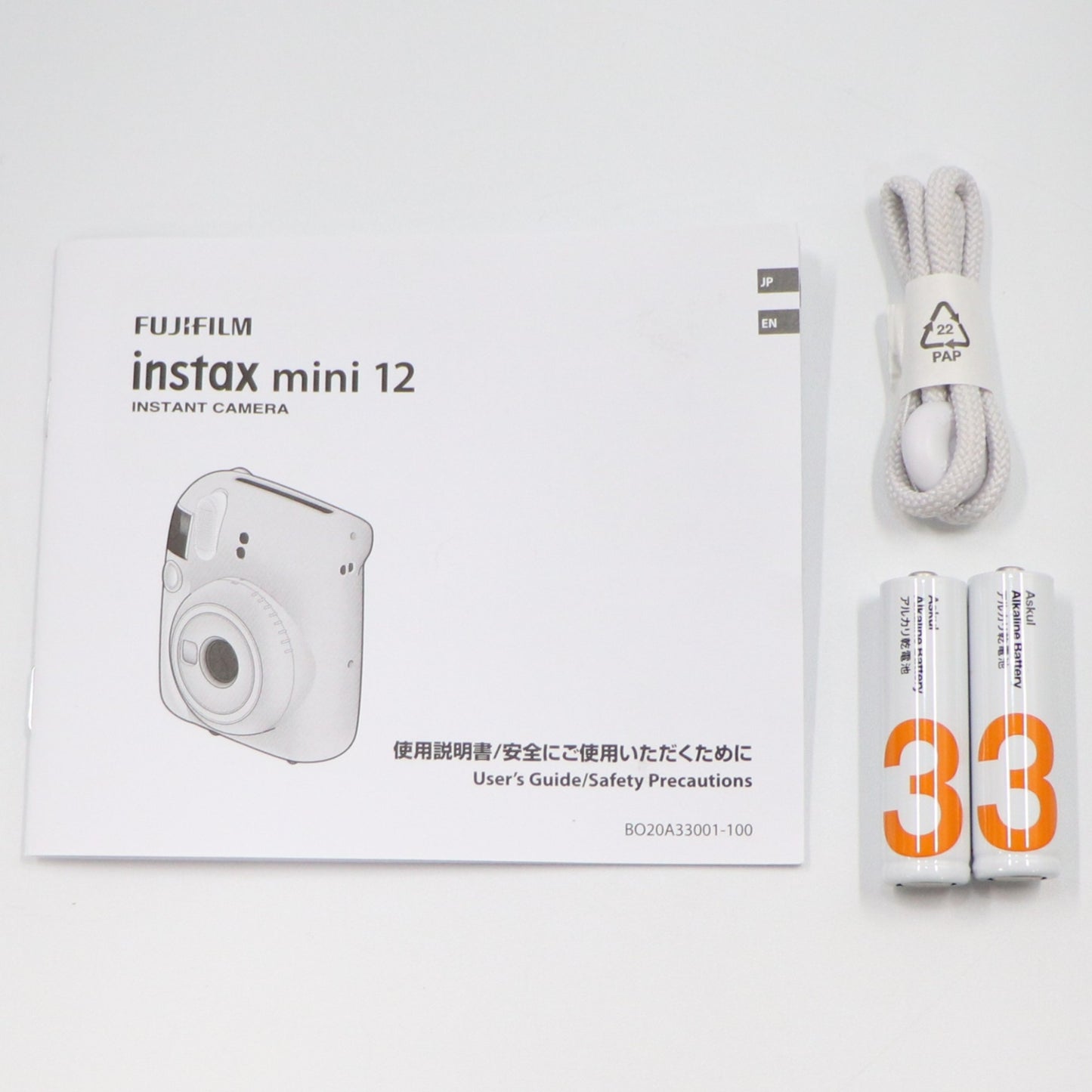 [ジャンク]  富士フイルム instax mini 12 インスタントカメラ チェキ クレイホワイト[難あり(D)]