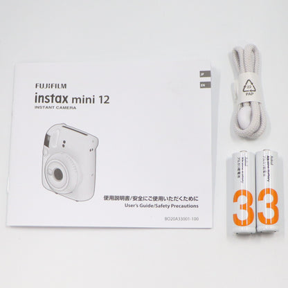 [ジャンク]  富士フイルム instax mini 12 インスタントカメラ チェキ クレイホワイト[難あり(D)]