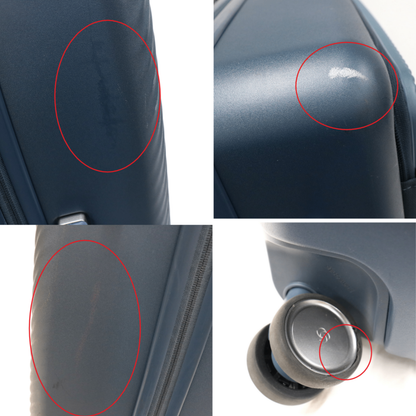 [5-8泊向けサイズ]サムソナイト ジップリックスFT スピナー68EXP 76L/拡張時92 L ハードスーツケース samsonite-zipprix68-n  ネイビー 整備済みアウトレット品 [中古(C)]