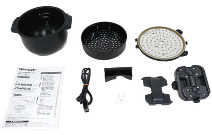 シャープ ヘルシオ ホットクック KN-HW24G 2〜6人用 2.4L容量　kn-hw24g-w  ホワイト 整備済みアウトレット品 [中古(C)]