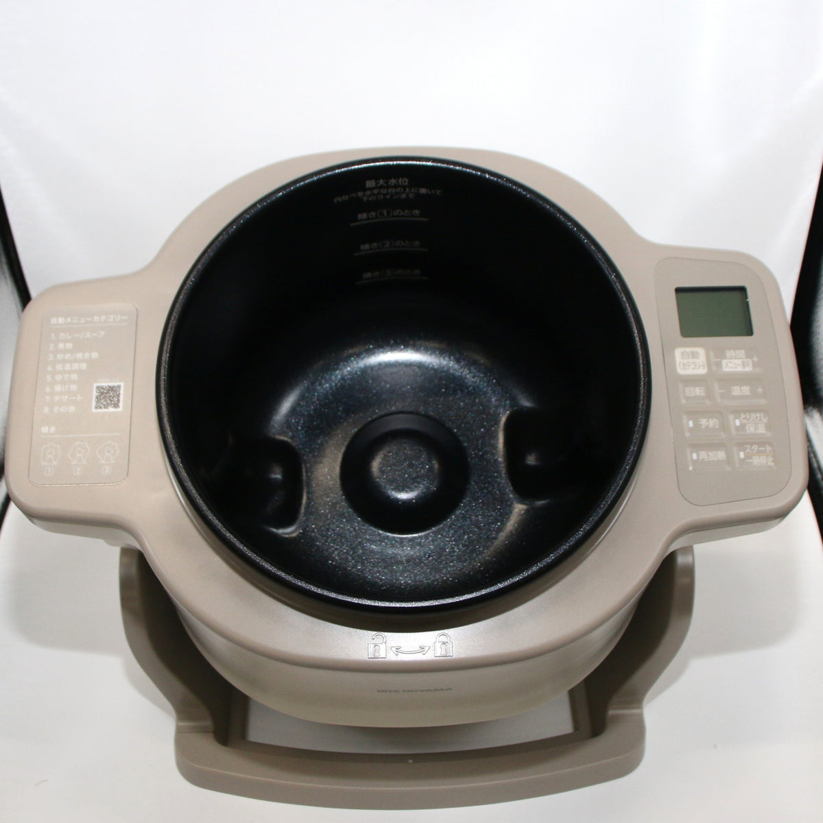アイリスオーヤマ CHEFDRUM(シェフドラム) DAC-IB2-C 自動調理鍋 dac-ib2-c  アイボリー 整備済みアウトレット品 [良い(B)]