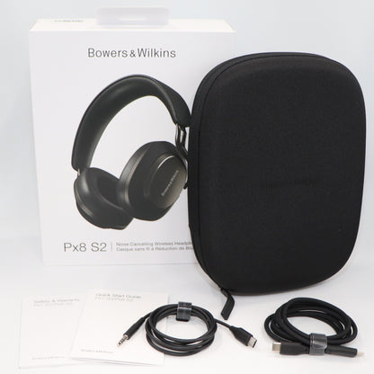 [中古(C)] Bowers & Wilkins Px8 S2 ノイズキャンセリングワイヤレスヘッドホン オニキスブラックp8-s2-bk　[可]
