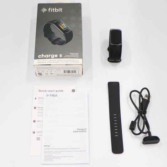 [中古(C)] Fitbit Charge5 GPS搭載フィットネストラッカー ブラック L/Sサイズ FB421BKBK-FRCJK fb421bkbk-frcjk　[可]