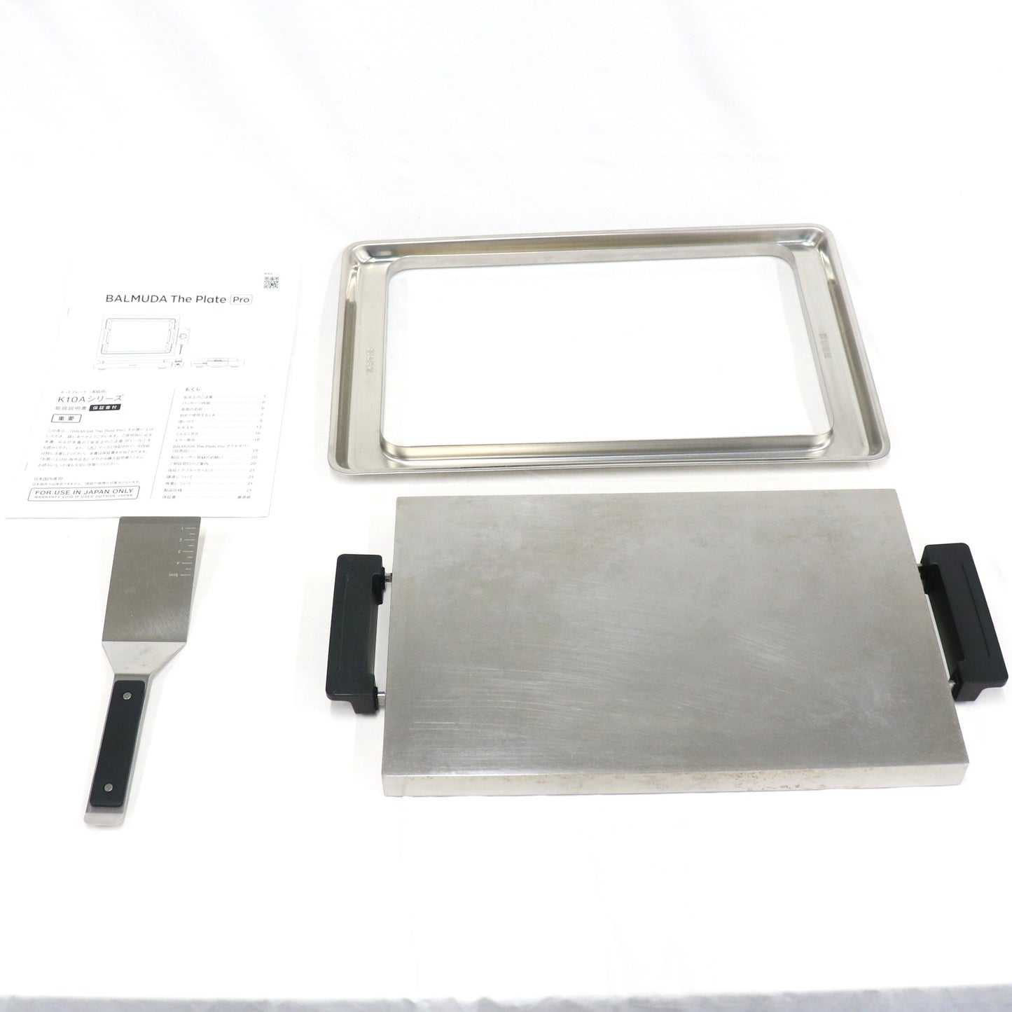 バルミューダ The Plate Pro ホットプレート ブラック K10A-BK　k10a   整備済みアウトレット品 [中古(C)]