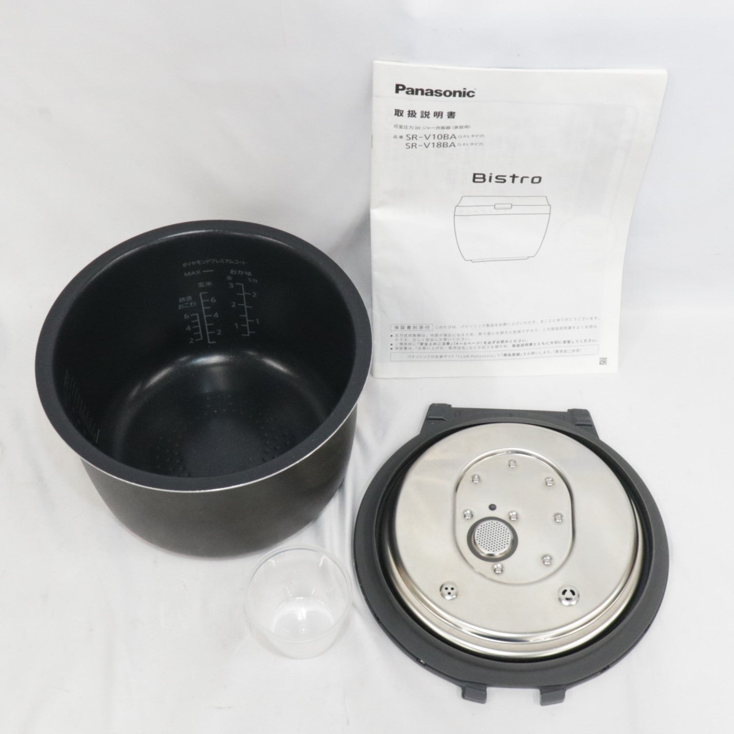 [中古(B)] [10合炊き]パナソニック 可変圧力IHジャー炊飯器 ビストロ V SR-V18BA sr-v18ba-h ライトグレージュ [良い]