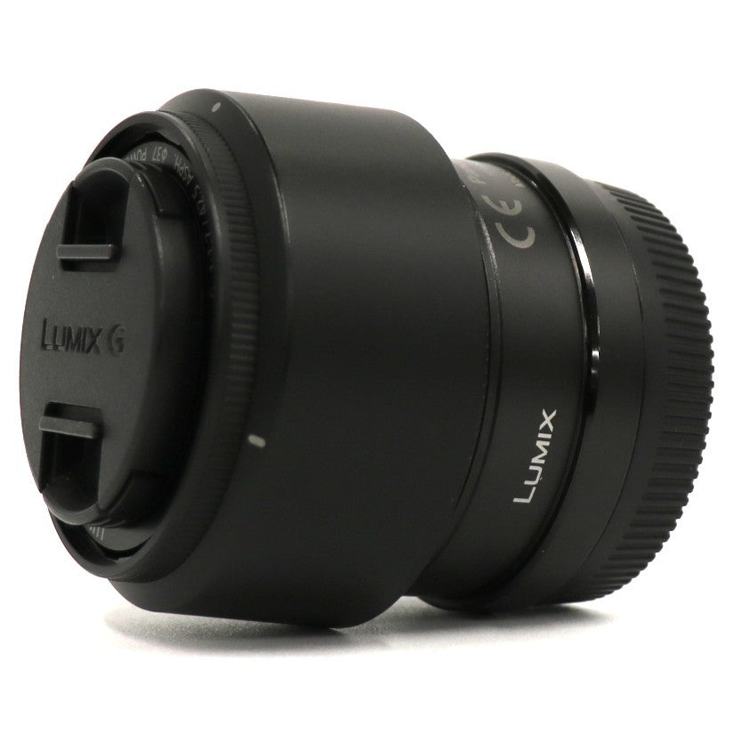 パナソニック LUMIX G 42.5mm/F1.7 ASPH./POWER O.I.S. H-HS043-K 単焦点レンズ ブラック h-hs043-k   整備済みアウトレット品 [中古(C)]
