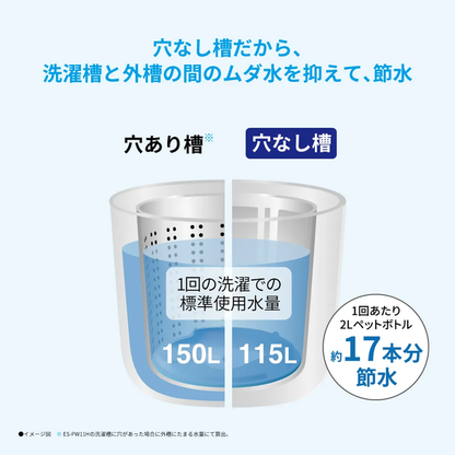 【特殊配送】[中古(B)] シャープ タテ型 洗濯乾燥機 ES-PW11H-T ダイヤカット穴なし槽 超音波ウォッシャー 洗濯11kg/乾燥6kg フラットトップ ブラウン es-pw11h  [良い]