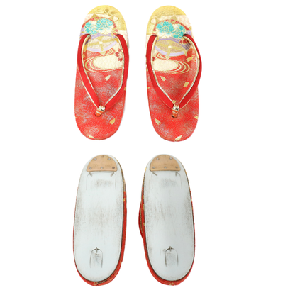 [中古(C)] 七五三/節句 着物セット 7歳女の子 御所車 古典的　130cm　f-009913020b-id-f-00991  　[可]