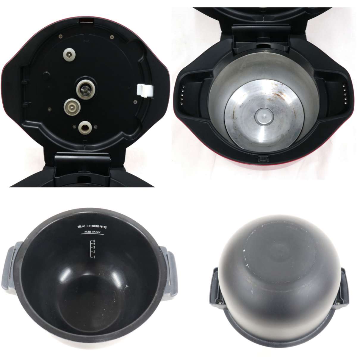 シャープ ヘルシオ ホットクック KN-HW24G 2〜6人用 2.4L容量　kn-hw24g-r  レッド 整備済みアウトレット品 [中古(C)]