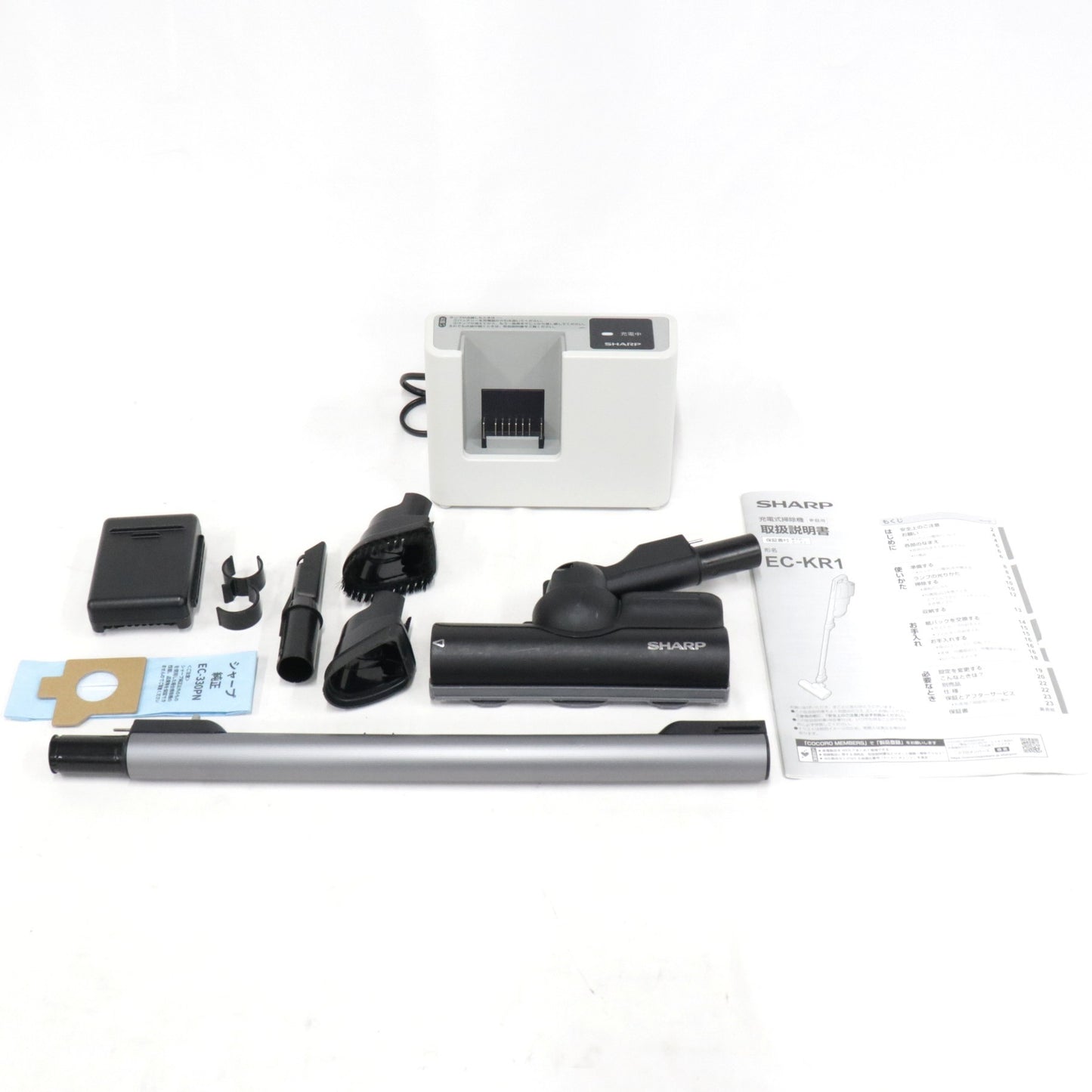 [中古(C)] シャープ RACTIVE Air コードレススティッククリーナー掃除機 EC-KR1 ブラック ec-kr1 ec-kr1　[可]