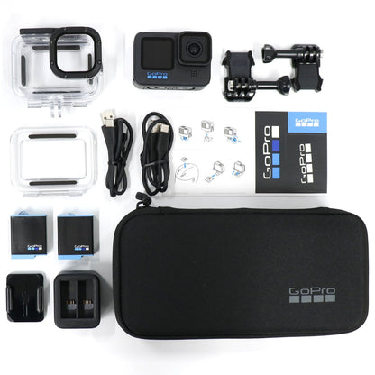 GoPro HERO10 Black アクションカメラ アクセサリーセット  hero10-black   整備済みアウトレット品 [中古(C)]