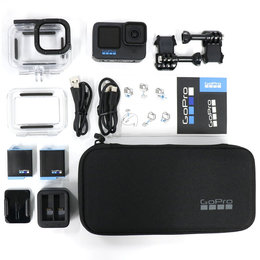 GoPro HERO10 Black アクションカメラ アクセサリーセット  hero10-black   整備済みアウトレット品 [中古(C)]