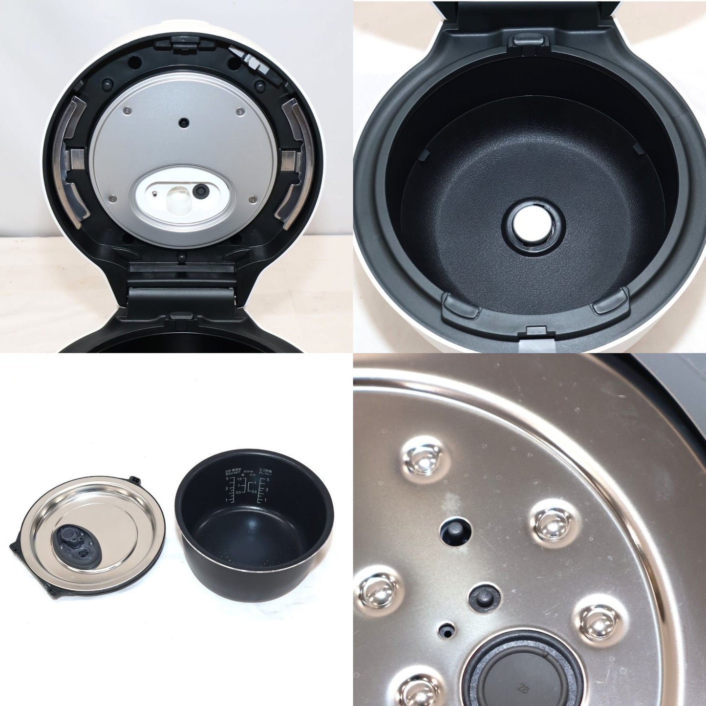 [5合]パナソニック 圧力IHジャー炊飯器 SR-CR10B　sr-cr10b-w  ホワイト 整備済みアウトレット品 [良い(B)]