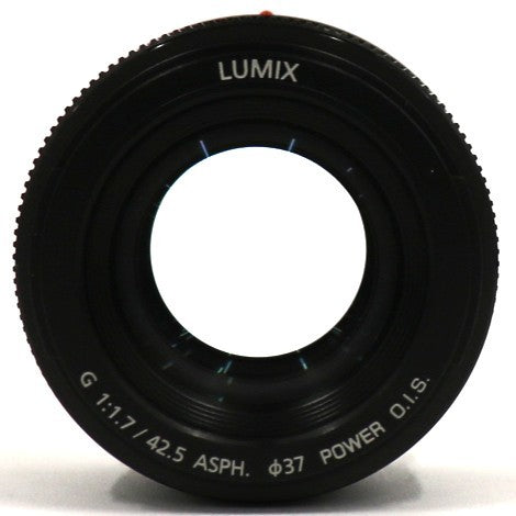 パナソニック LUMIX G 42.5mm/F1.7 ASPH./POWER O.I.S. H-HS043-K 単焦点レンズ ブラック h-hs043-k   整備済みアウトレット品 [中古(C)]