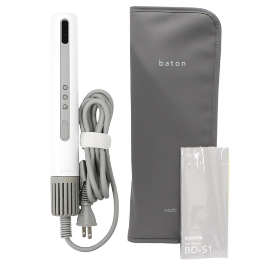 [中古(A)] cado baton (バトン) スティック型ヘアドライヤー BD-S1 bd-s1-wh ホワイト[非常に良い]
