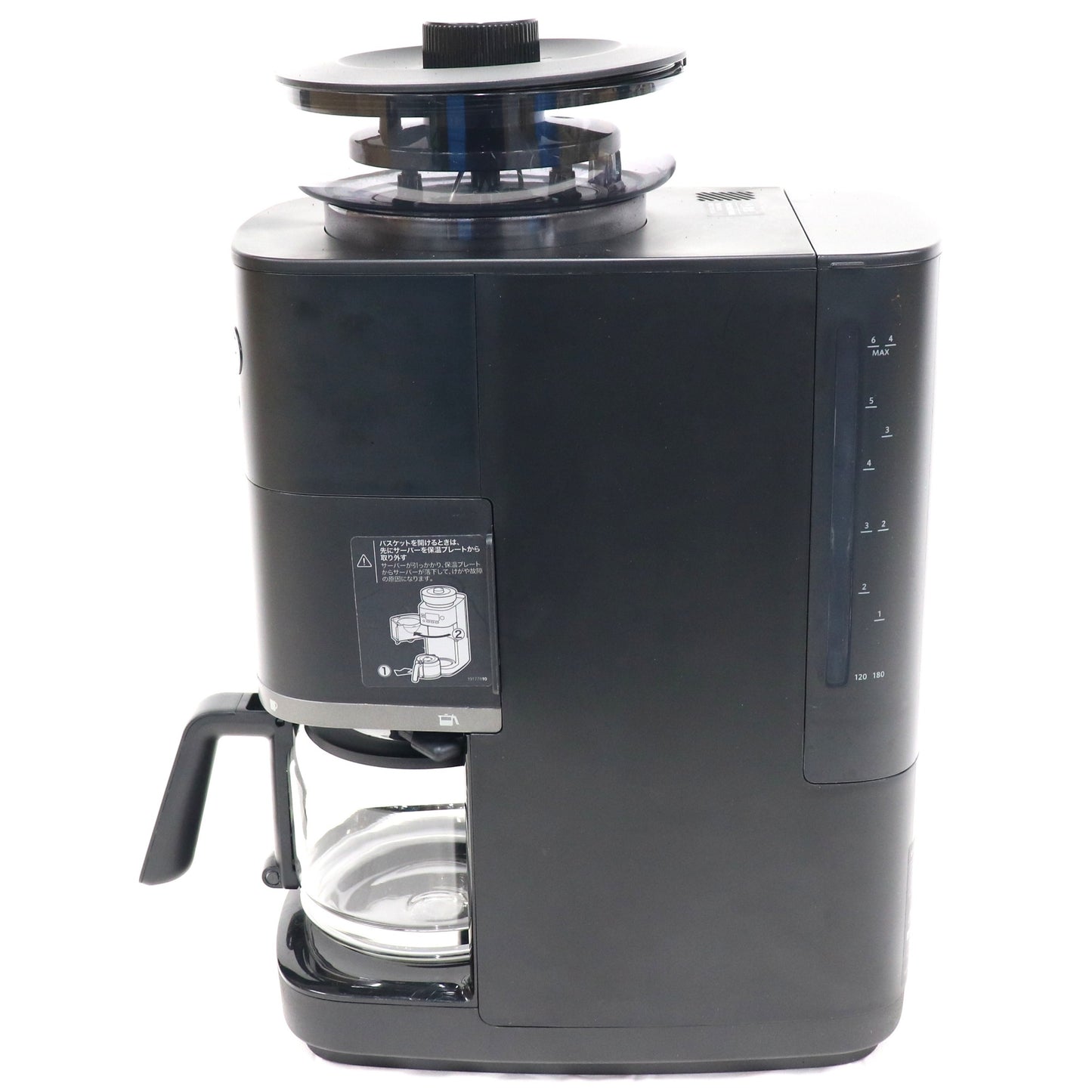 シロカ コーン式全自動コーヒーメーカー カフェばこ ブラック sc-c251-k  ブラック 整備済みアウトレット品 [中古(C)]