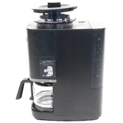 シロカ コーン式全自動コーヒーメーカー カフェばこ ブラック sc-c251-k  ブラック 整備済みアウトレット品 [中古(C)]