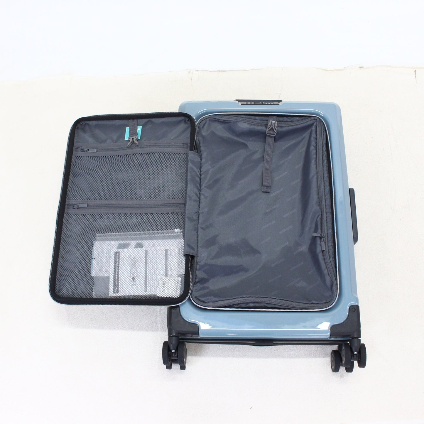 [1-3泊向けサイズ]LEGEND WALKER 6031 フィット 24L/拡張時55L ハードスーツケース 6031-60-bl  グレイッシュブルー 整備済みアウトレット品 [良い(B)]