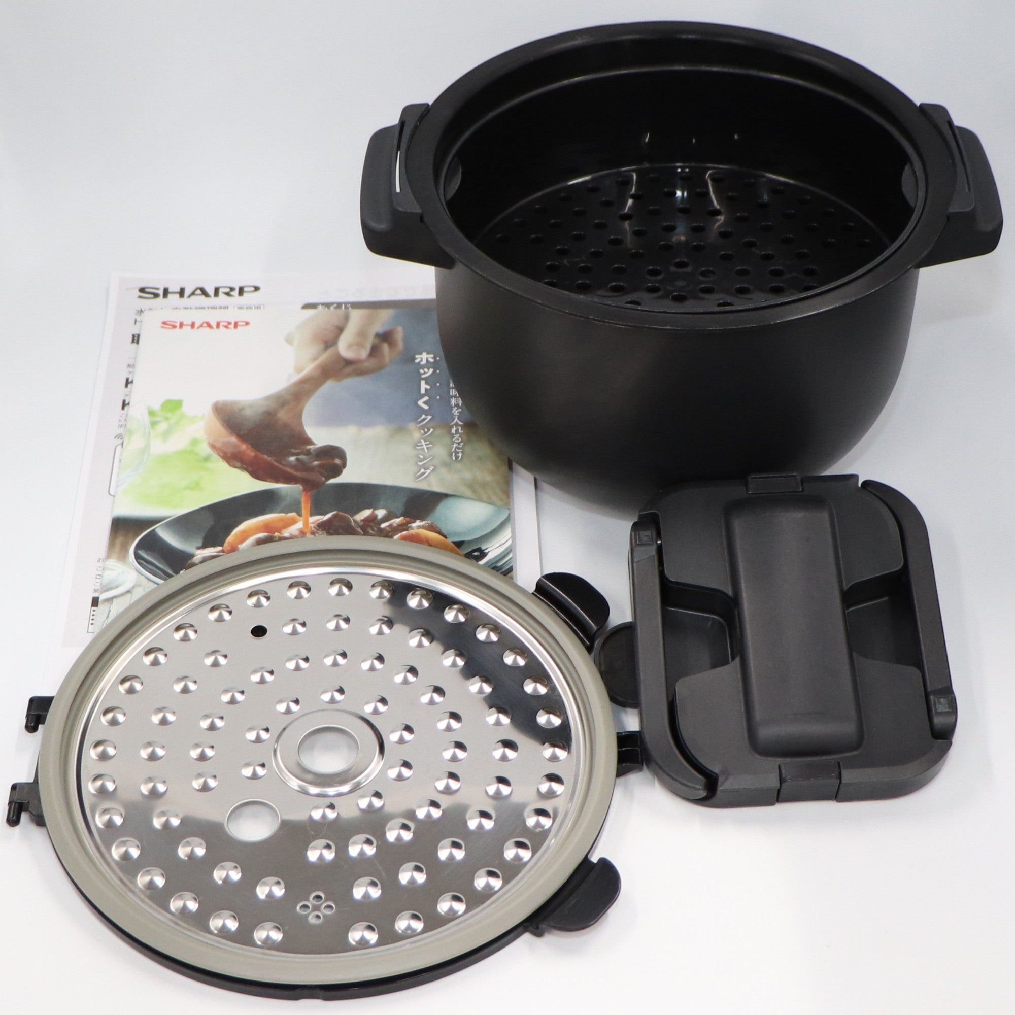 8月7日迄出品【中古】SHARP HEALSIO KN-HW24G ホットクック シャープ ヘルシオホットクック KN-HW24G-W (ホワイト系）【限定