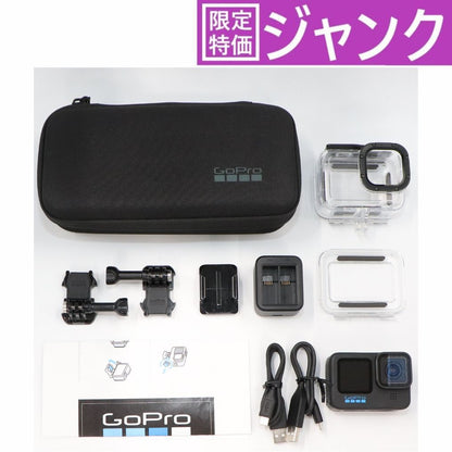GoPro HERO10 Black アクションカメラ アクセサリーセット  hero10-black   ジャンク品 [難あり(D)]