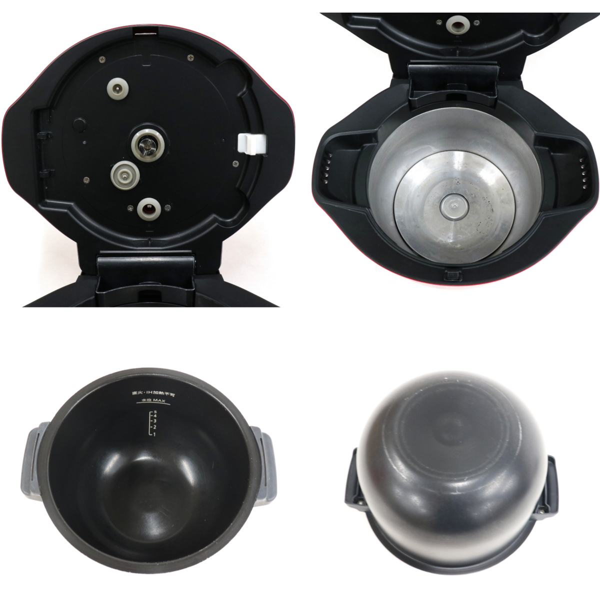 シャープ ヘルシオ ホットクック KN-HW24G 2〜6人用 2.4L容量　kn-hw24g-r  レッド 整備済みアウトレット品 [中古(C)]