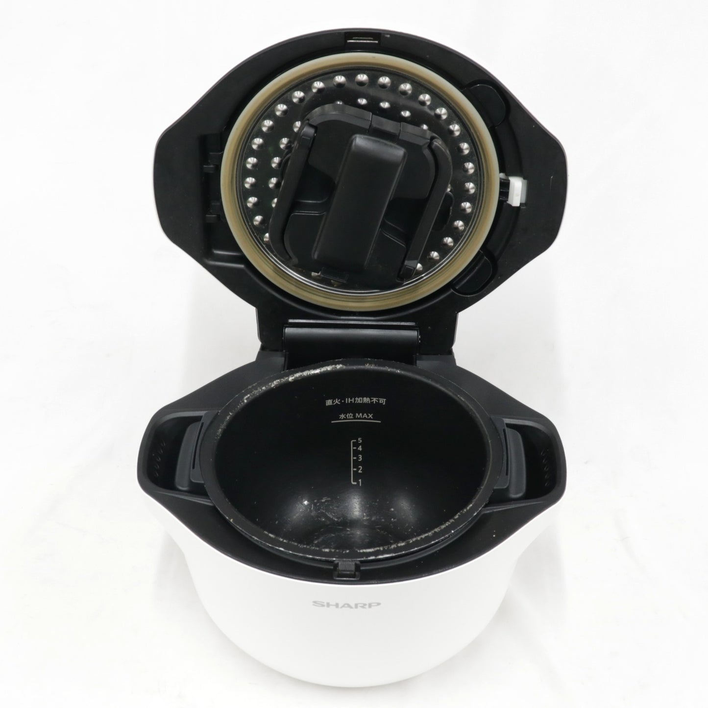 [ジャンク] シャープ ヘルシオ ホットクック KN-HW24G 2〜6人用 2.4L容量　kn-hw24g-w ホワイト[難あり(D)]