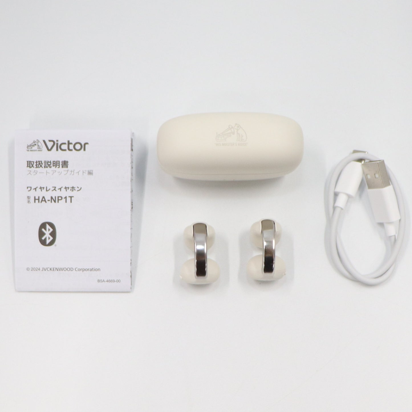 [中古(A)] Victor nearphones HA-NP1T フルワイヤレスイヤホン オフホワイト[非常に良い]