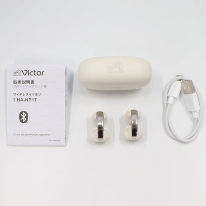 [中古(A)] Victor nearphones HA-NP1T フルワイヤレスイヤホン オフホワイト[非常に良い]