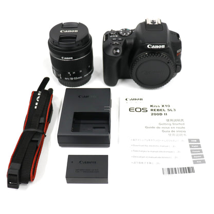 Canon EOS Kiss X10 EF-S18-55 IS STM レンズキット ブラック eos-kiss-x10   整備済みアウトレット品 [中古(A)]