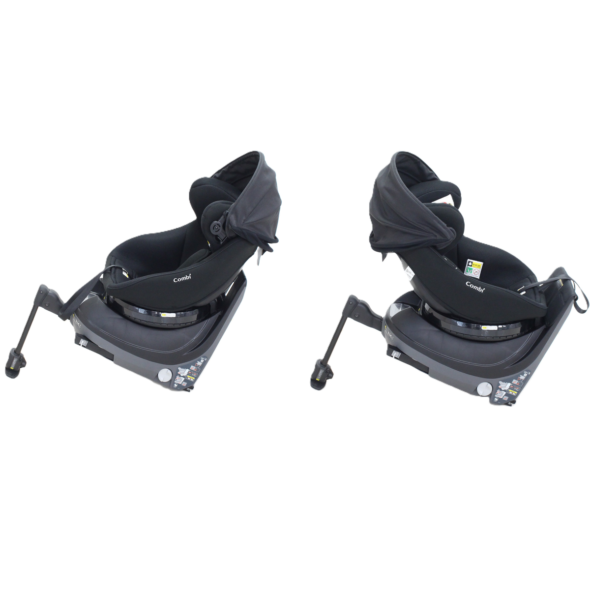 コンビ クルムーヴ コンパクト R129 エッグショック JS チャイルドシート (ISOFIX固定 / R129適合) 4972990196710  ブラック 整備済みアウトレット品 [良い(B)]