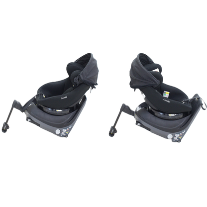 コンビ クルムーヴ コンパクト R129 エッグショック JS チャイルドシート (ISOFIX固定 / R129適合) 4972990196710  ブラック 整備済みアウトレット品 [良い(B)]