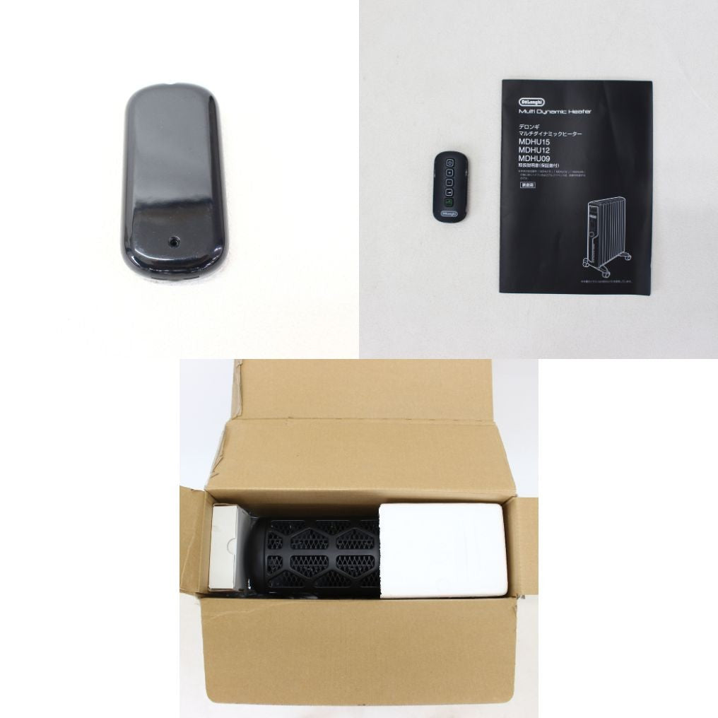 [中古(C)] [2020年発売モデル] デロンギ マルチダイナミックヒーター MDHU12-BK 1200W ピュアホワイト＋マットブラック (暖房目安 8～10畳) mdhu12-bk　[可]