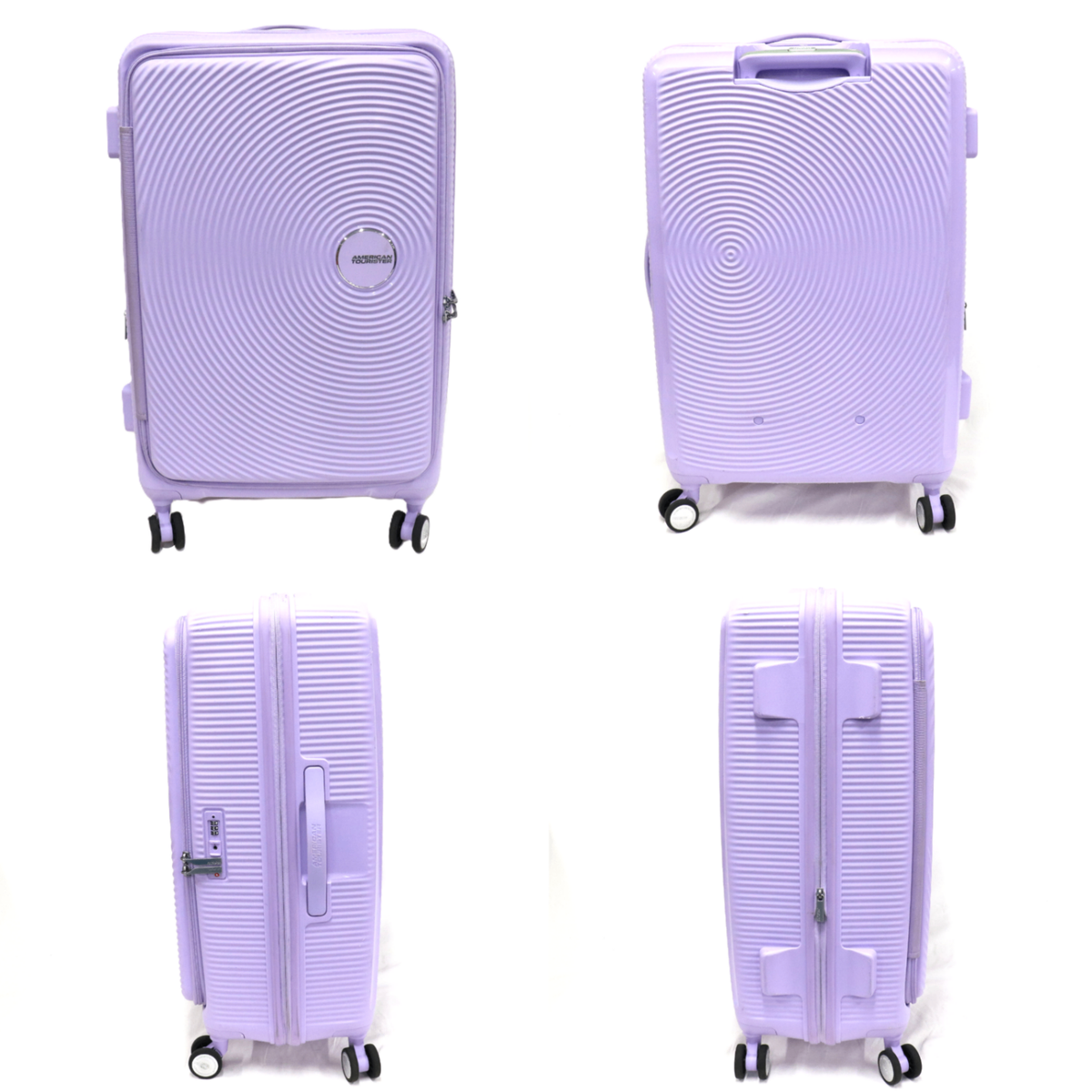 [8-10泊向けサイズ]AMERICAN TOURISTER CURIO スピナー75 エキスパンダブル 98L/拡張時114L ハードスーツケース　americantourister-curio75-lvn  ラベンダー 整備済みアウトレット品 [中古(C)]