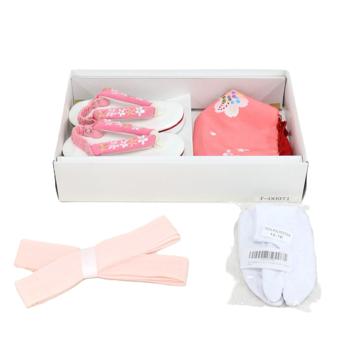 七五三/節句 被布セット 3歳女の子 被布セット 大胆桜模様A　100cm　f-009713000b-id-f-00971  ピンク 整備済みアウトレット品 [良い(B)]