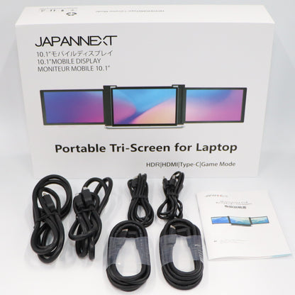 [中古(C)] ジャパンネクスト(JAPANNEXT) Tri-Screen JN-TRI-IPS101HDR 2画面モバイルディスプレイ(10.1インチ) jn-tei-ips101hdr　[可]