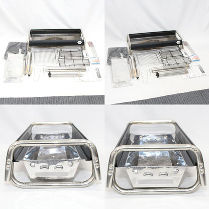 [中古(B)] LOGOS (ロゴス) eco-logosave モダンスリムグリル L・コンプリート バーベキューグリル 【トング2本・スキュア8pcs付きのセット】　logos-modanslimgrill-l  [良い]