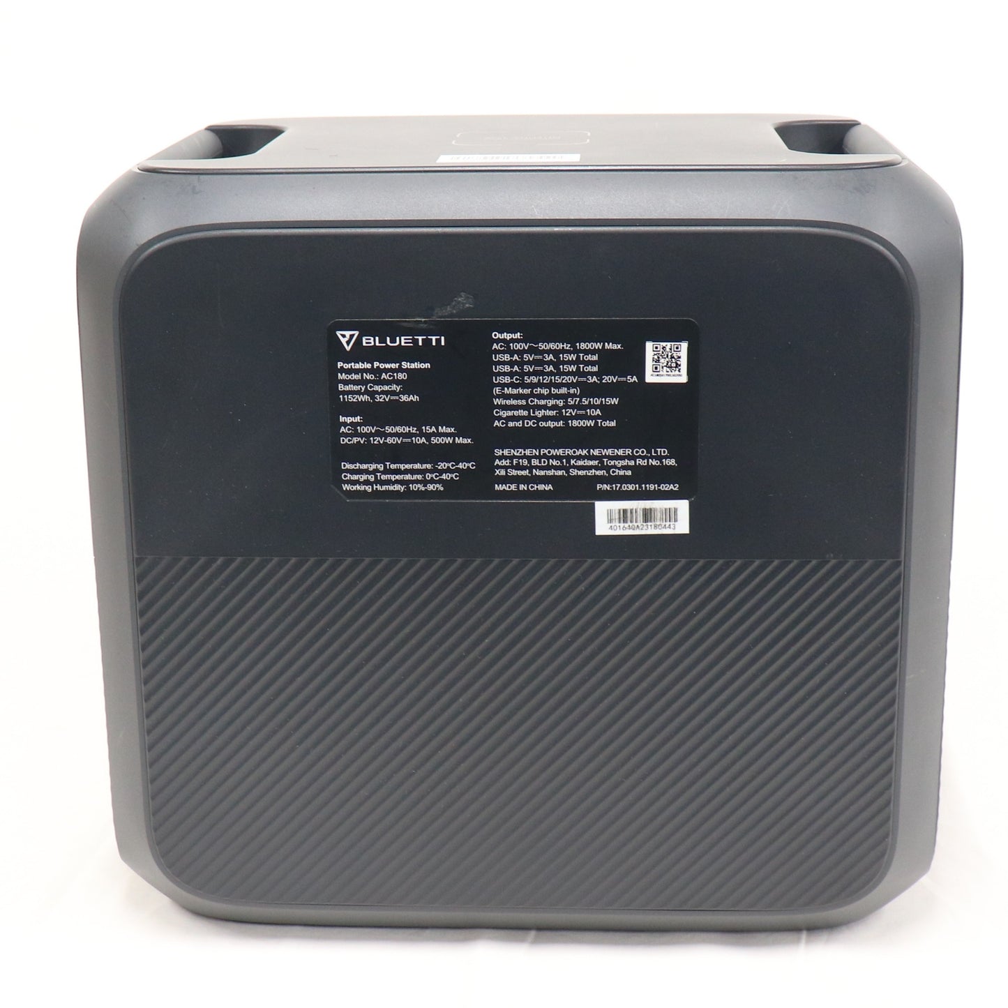 BLUETTI(ブルーティ) ポータブル電源 AC180（1152Wh）　bluetti-ac180   整備済みアウトレット品 [良い(B)]