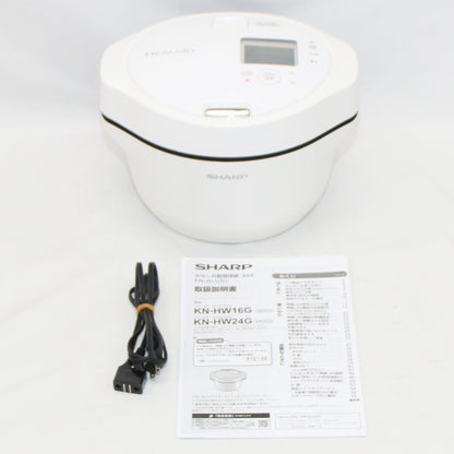 [中古(C)] シャープ ヘルシオ ホットクック KN-HW16G 2〜4人用 1.6L容量　kn-hw16g-w ホワイトkn-hw16g-w　[可]