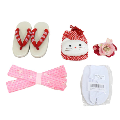 七五三/節句 被布セット 3歳女の子 鮮やか 豪華絢爛　100cm　f-007533000a-id-f-00753  ブラック 整備済みアウトレット品 [良い(B)]