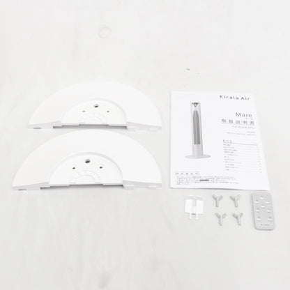 [中古(B)] Kirala Air Mare (キララエアー マーレ) オゾン消臭・除菌機能付きハイブリッドタワーファン mare-wh ホワイト [良い]