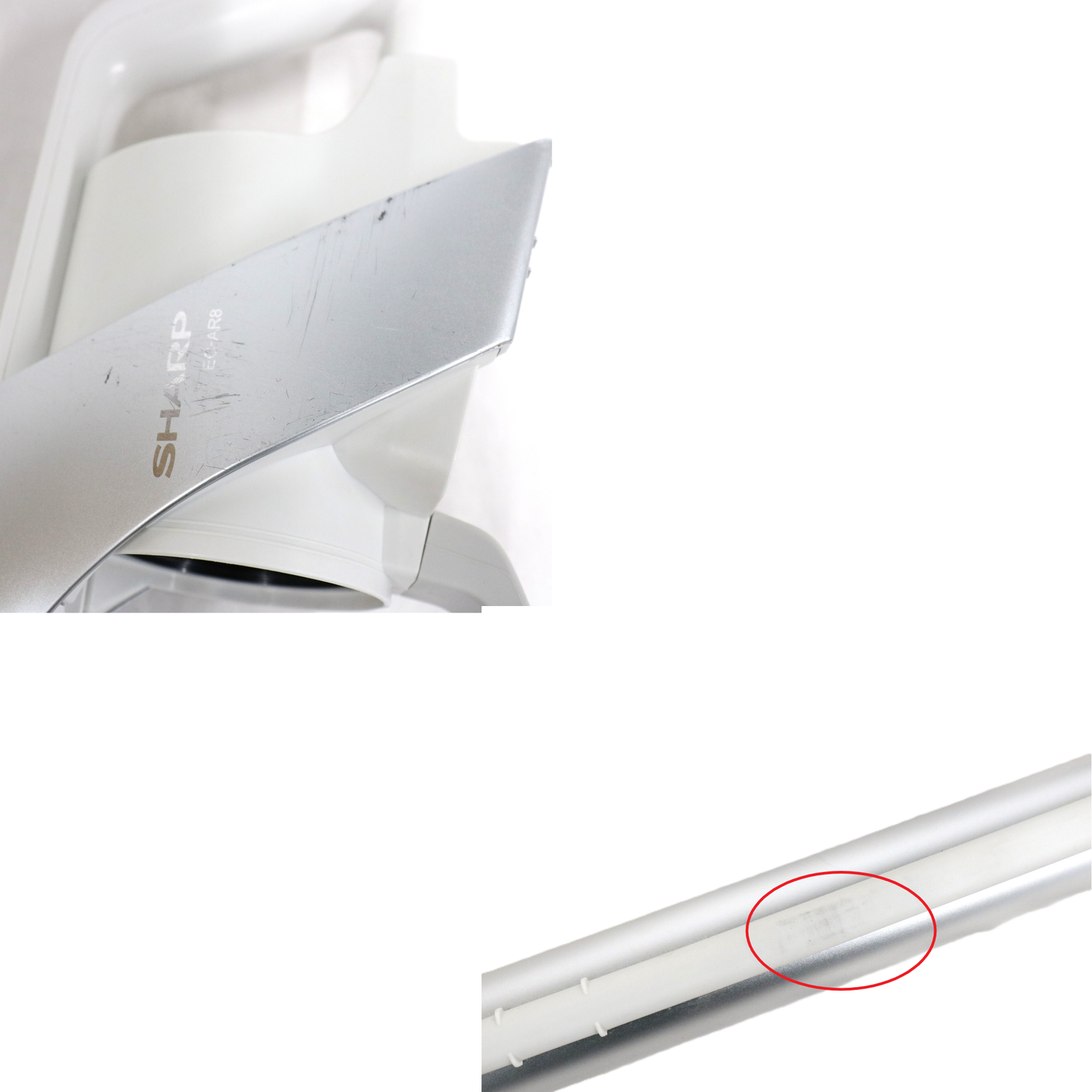 シャープ RACTIVE Air EC-AR8 サイクロン式コードレススティッククリーナー掃除機 ec-ar8-w  ホワイト 整備済みアウトレット品 [良い(B)]