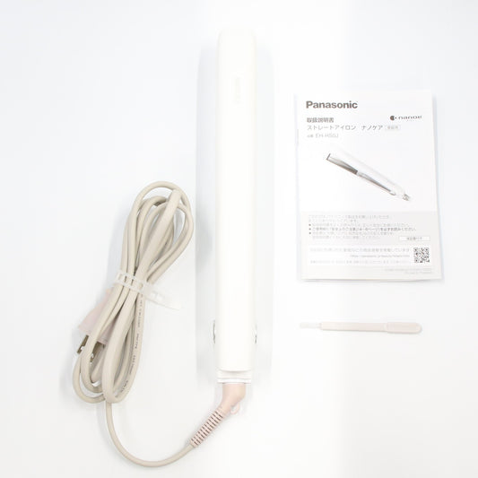 [中古(B)] パナソニック ストレートアイロン ナノケア EH-HS0J eh-hs0j-w ホワイト [良い]