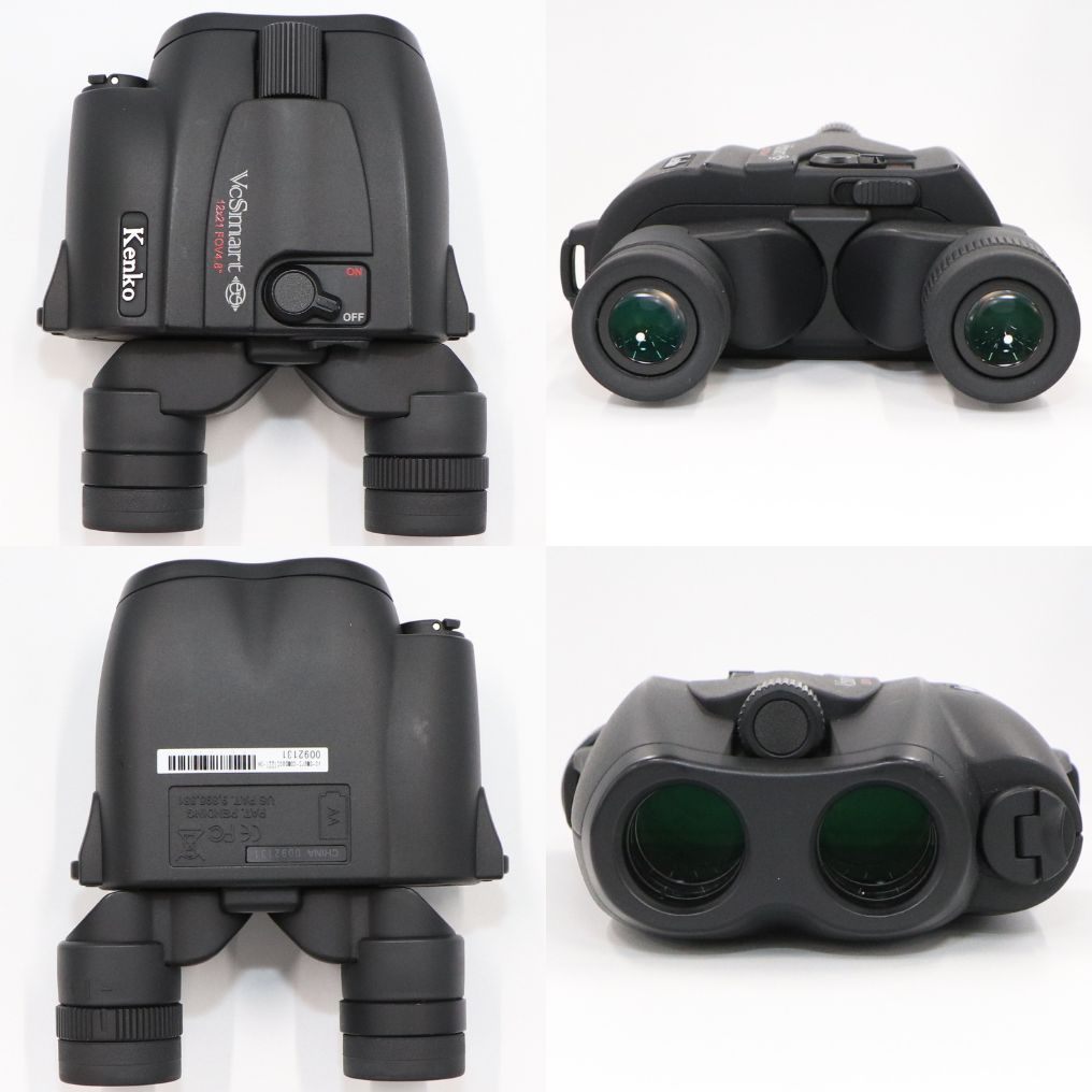 コンサート・ライブ向け 防振双眼鏡(倍率12倍) ケンコー・トキナー VC Smart 12×21 vc-smart1230-yk-rentiogo-bk  ブラック 整備済みアウトレット品 [中古(C)]