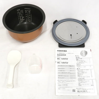 [中古(B)] [5.5合炊き] 東芝 炎匠炊き RC-10VSV 真空圧力IH 炊飯器 rc-10vsv-k グランブラック [良い]
