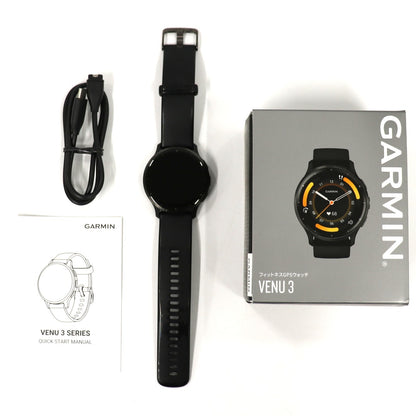 ガーミン(GARMIN) Venu 3 スマートウォッチ venu3-b  Black / Slate 整備済みアウトレット品 [中古(C)]