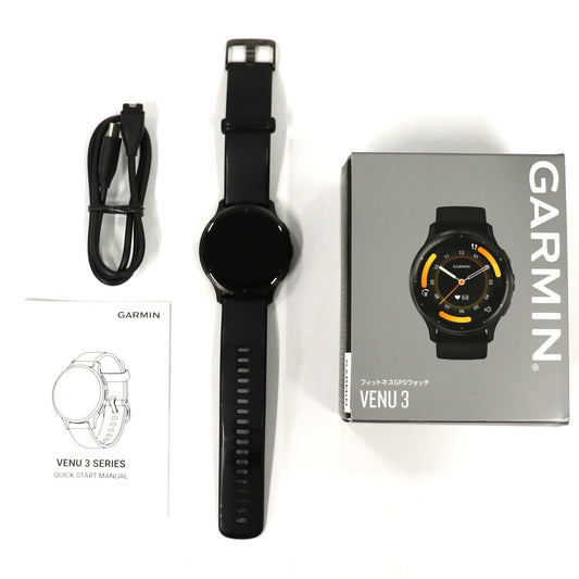 ガーミン(GARMIN) Venu 3 スマートウォッチ venu3-b  Black / Slate 整備済みアウトレット品 [中古(C)]