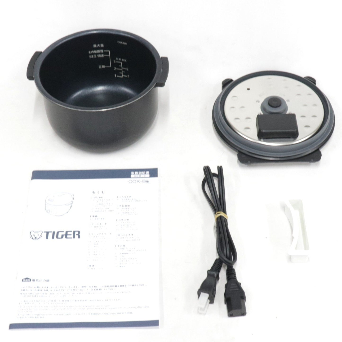 タイガー TIGER COOKPOT(クックポット) COK-B220 電気圧力鍋 cok-b220-w  マットホワイト 整備済みアウトレット品 [中古(C)]