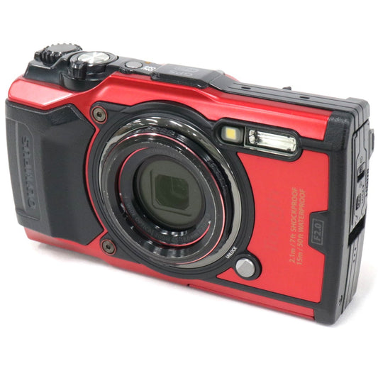 [中古(B)] OLYMPUS 防水カメラ STYLUS Tough TG-6　tg-6-r レッド [良い]