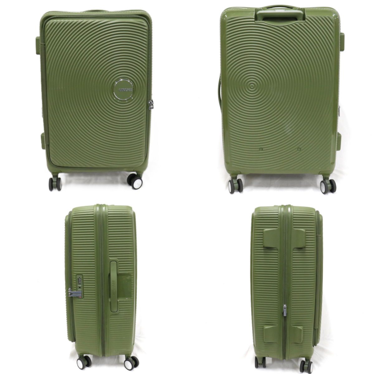 [8-10泊向けサイズ]AMERICAN TOURISTER CURIO スピナー75 エキスパンダブル 98L/拡張時114L ハードスーツケース americantourister-curio75-kh  カーキ 整備済みアウトレット品 [中古(C)]